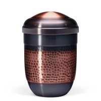 Urne  AltKupfer galvanisch Hammerschlag