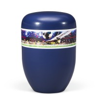 Urne  Nacht Blau Dekor Fussball