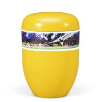 Urne  Gelb Dekor Fussball