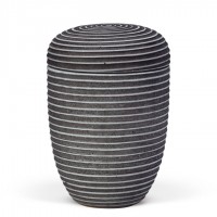 Urne   Dujura DujuraUrnen aus Kalzium Gerillte Oberfläche Anthrazit