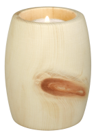 BarrelGedenklicht und Vase Zirbel  Gedenklicht und Vase aus Zirbelholz unbehandelt naturbelassen