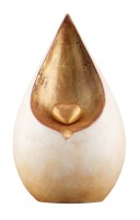 Urne Lacrima Weiß mit Gold