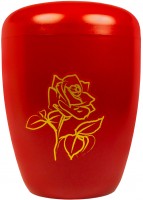 Biourne pastellrot lackiert Folien emblem Rose gold