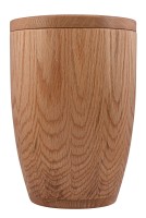 Holzurne moderne Form Eiche natur lackiert