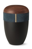 HolzLederurne „Graphit“ anthrazit mit Wildleder