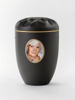 Urne „Apfelblüte“ anthrazit  UrnenBilderrahmen mit Bilderservice