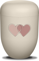 Urne creme  Herzen Pastell