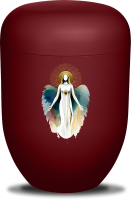 Urne purpurrot  Engel Pastell
