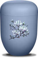 Urne taubenblau  Magnolie