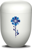 Urne weiss  Delfter blau