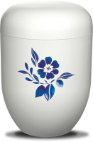 Urne weiss  Delfter blau