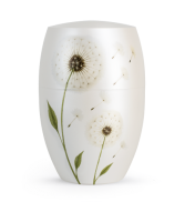 Urne  Edition Florique PerlmuttMattweiß Pusteblume