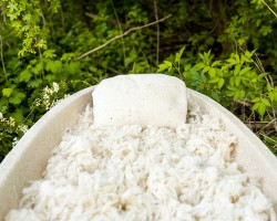 Loop Wolle zur Auskleidung des Living Cocoon